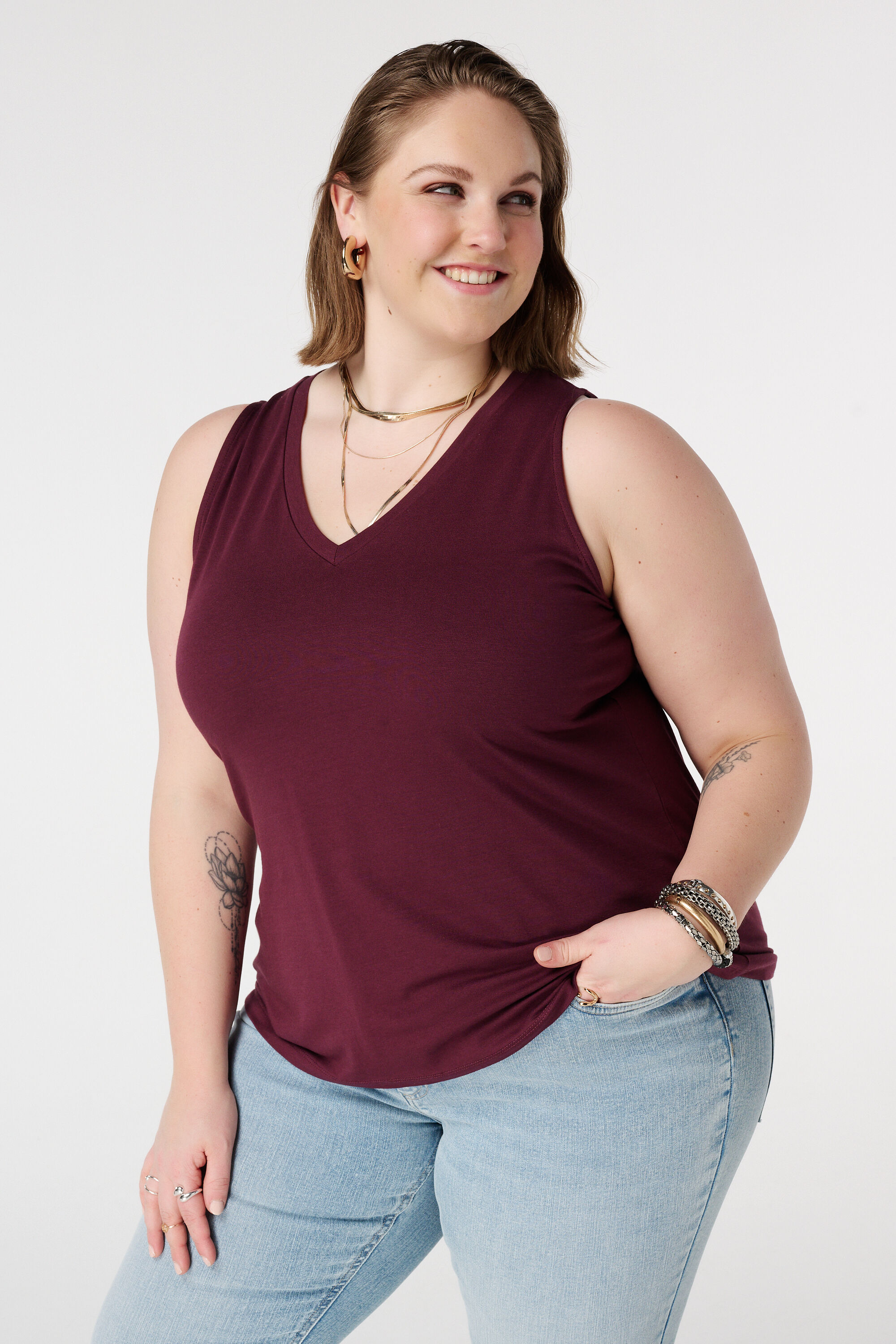 Camiseta de tirantes con escote en V