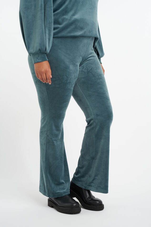 Legging acampanado de terciopelo image number 0