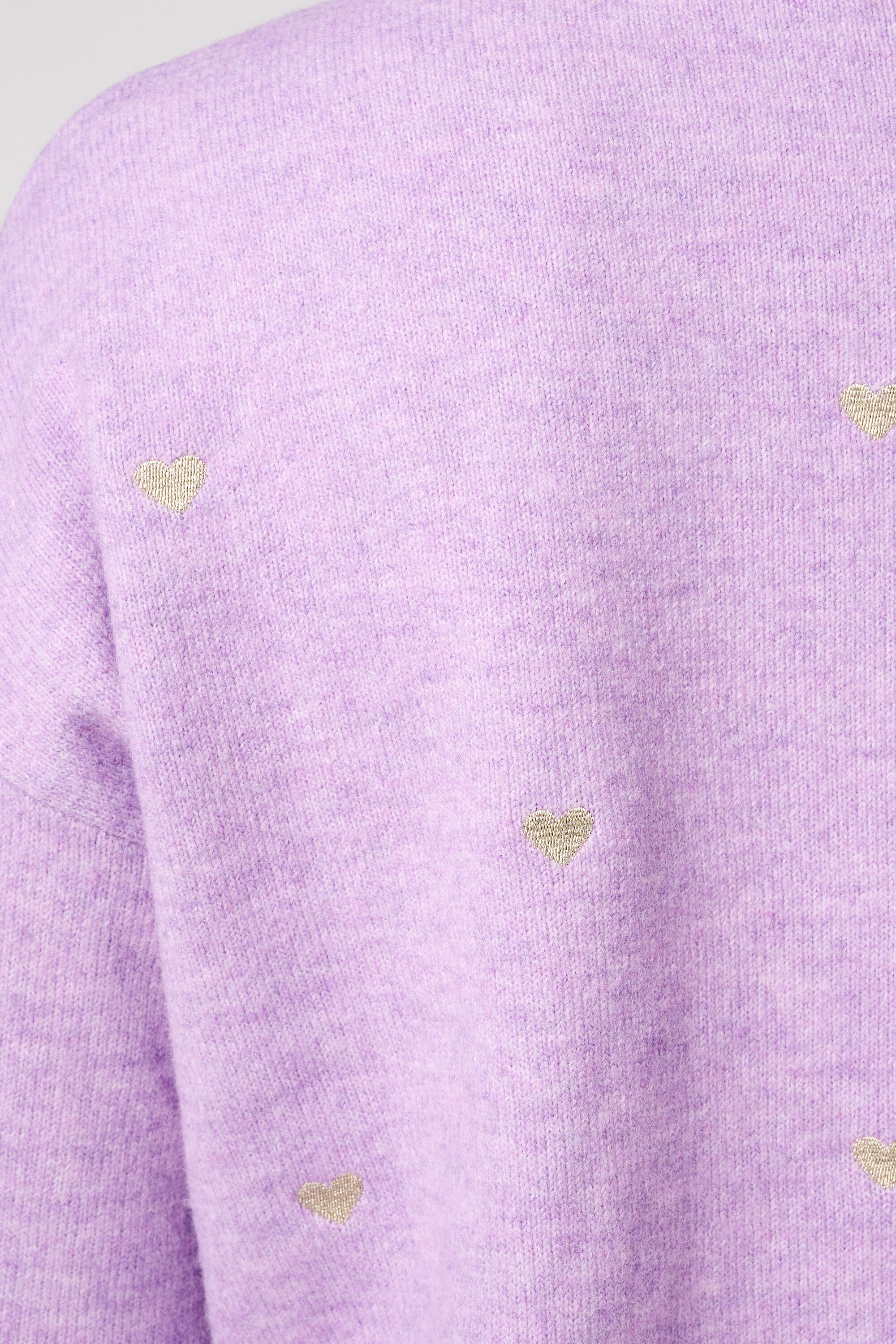 Jersey de punto fino con corazones bordados image number 6