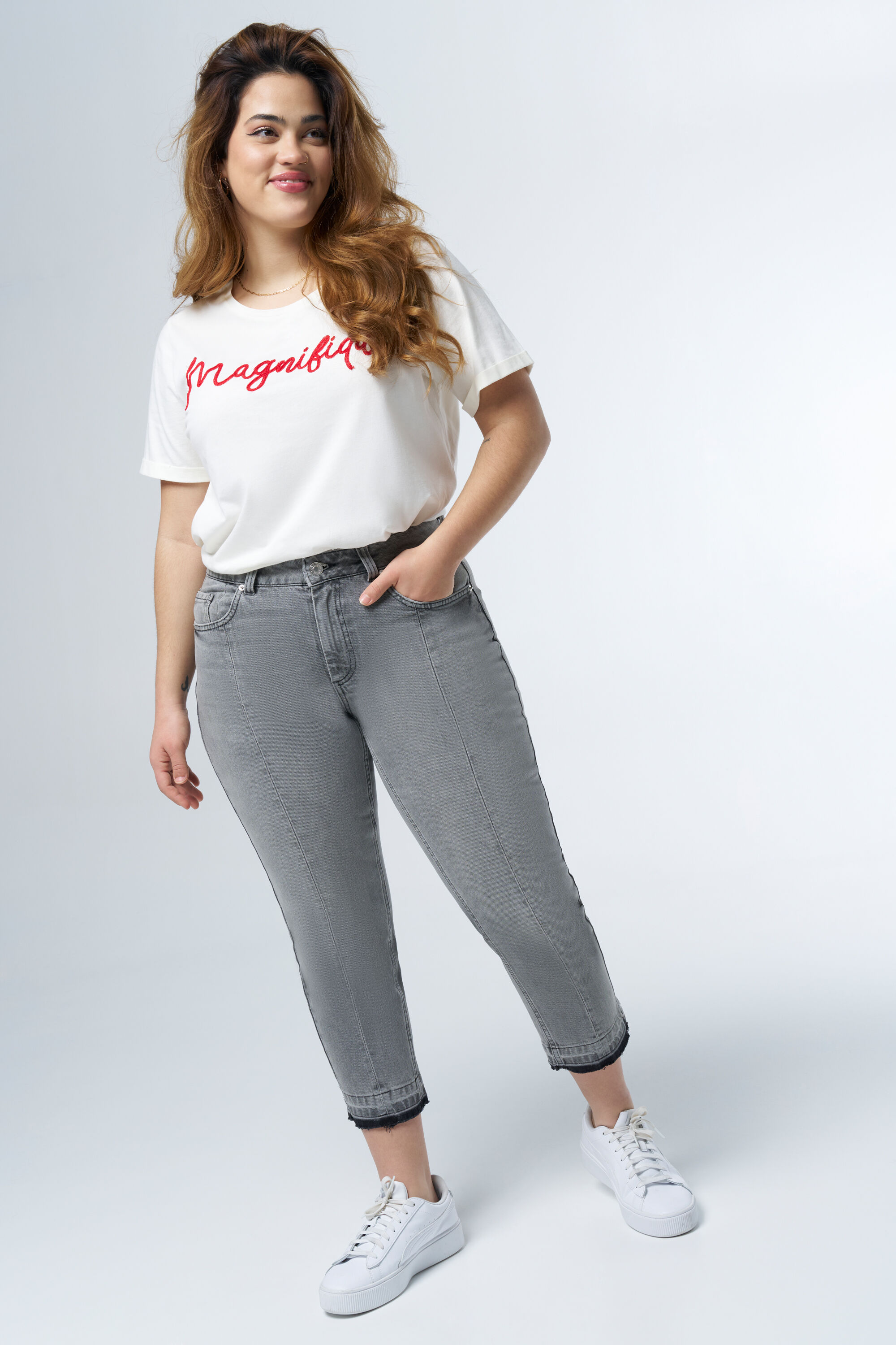 Vaqueros rectos bicolor image number 5