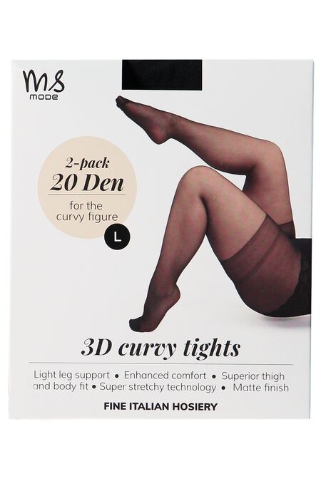 Packs de 2 Medias súper elásticas 3D 20 denier