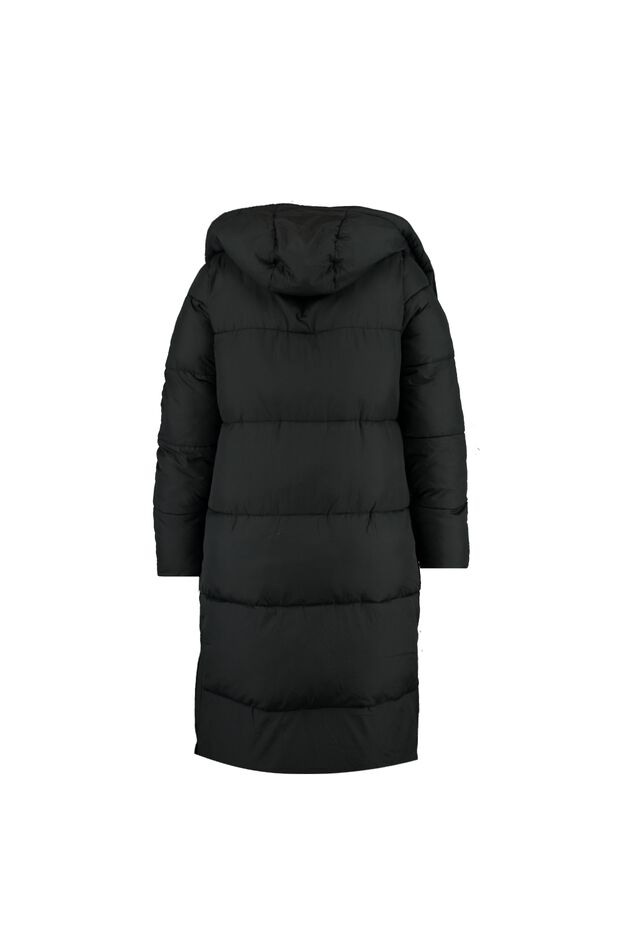 Abrigo largo acolchado con capucha  image number 2