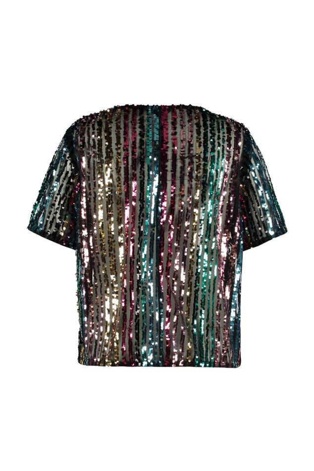 Top corto de lentejuelas image number 2