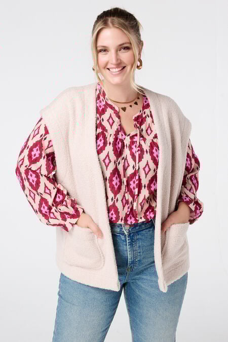Blusa con estampado y bobinas Blusa con estampado y bobinas