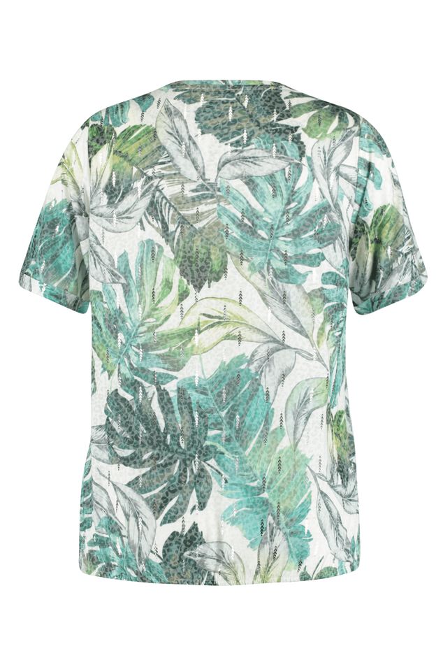 Top con estampado de hojas  image number 3