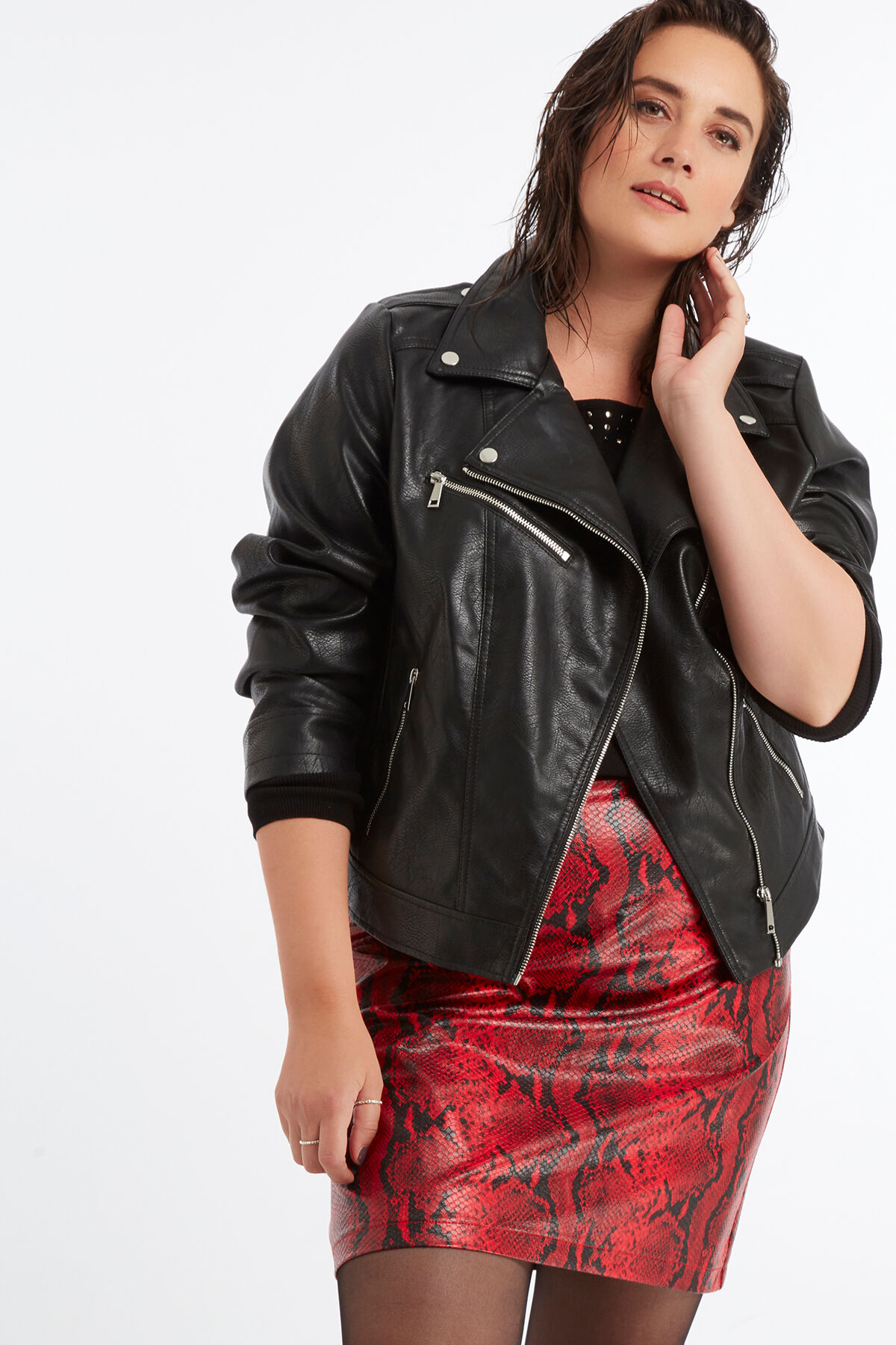 Falda con estampado de serpiente   image number 6