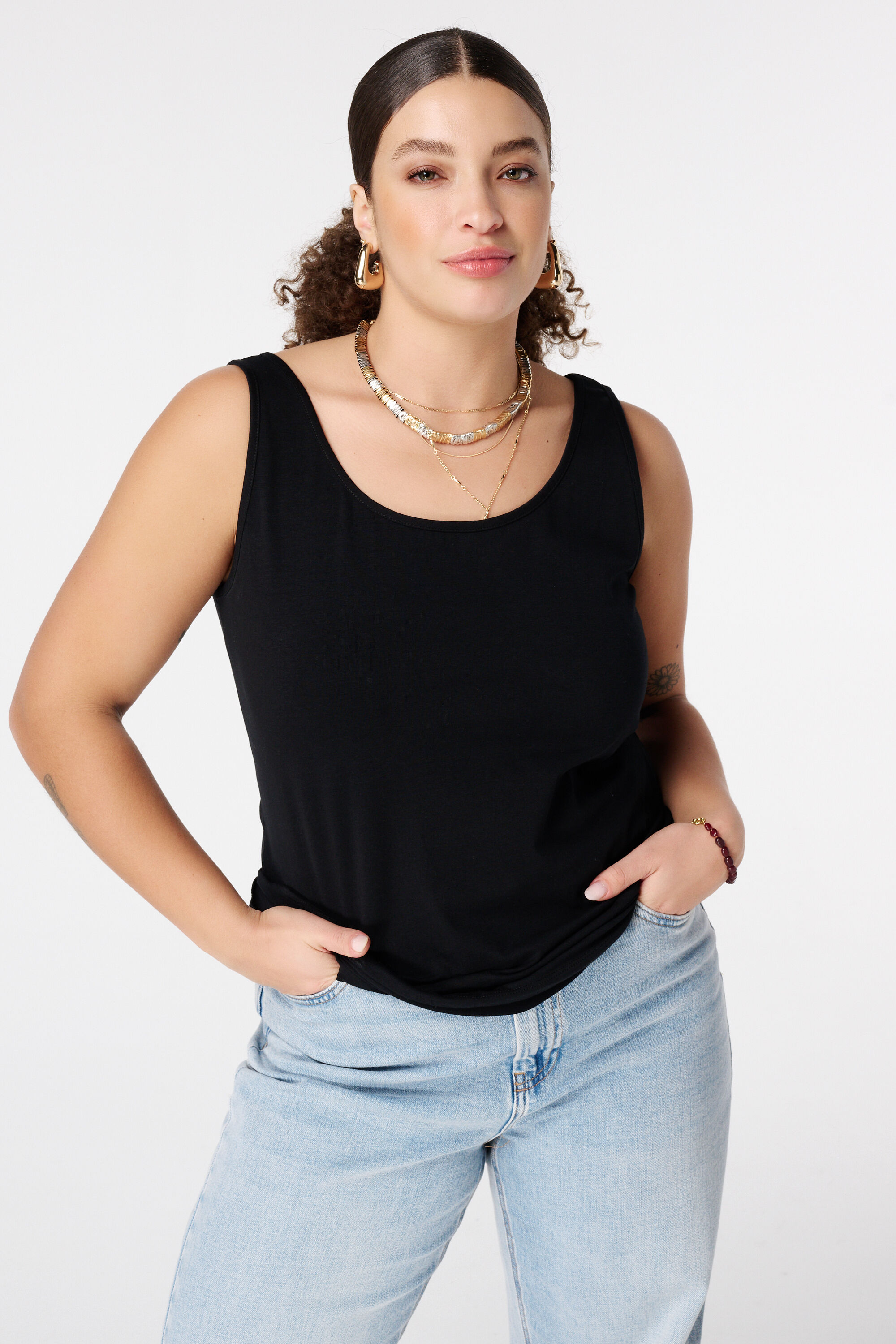 Camiseta sin mangas de algod&oacute;n