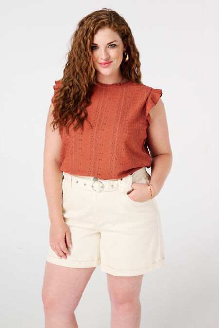 Top bordado con volantes Top bordado con volantes