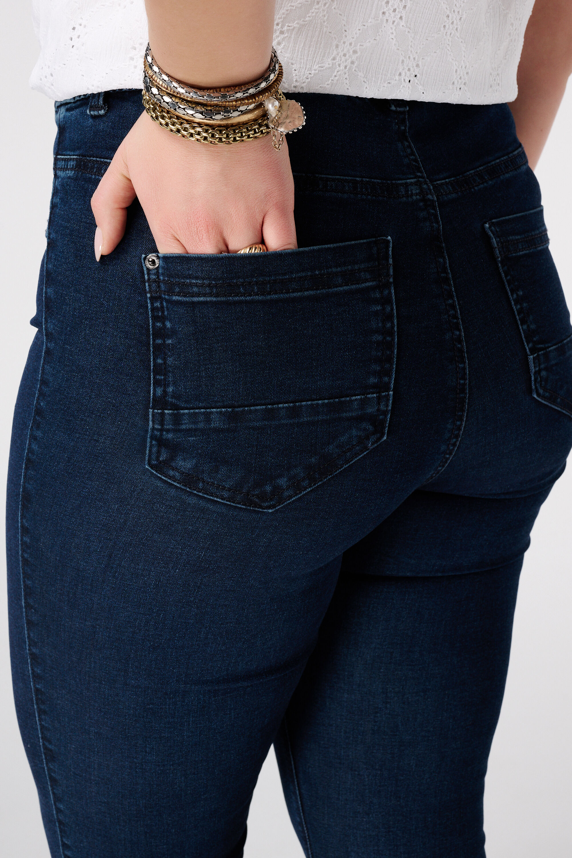 Tregging con aspecto denim image number 4