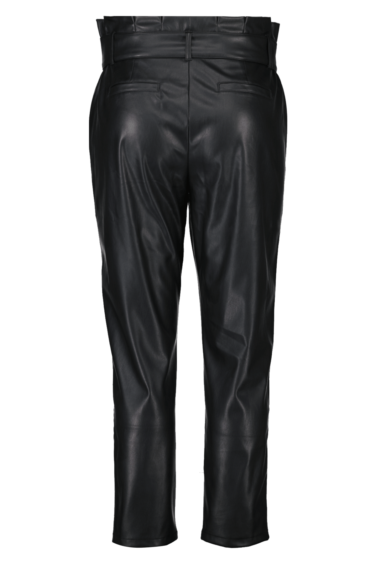 Pantalones de cuero sintético con cinto image number 3