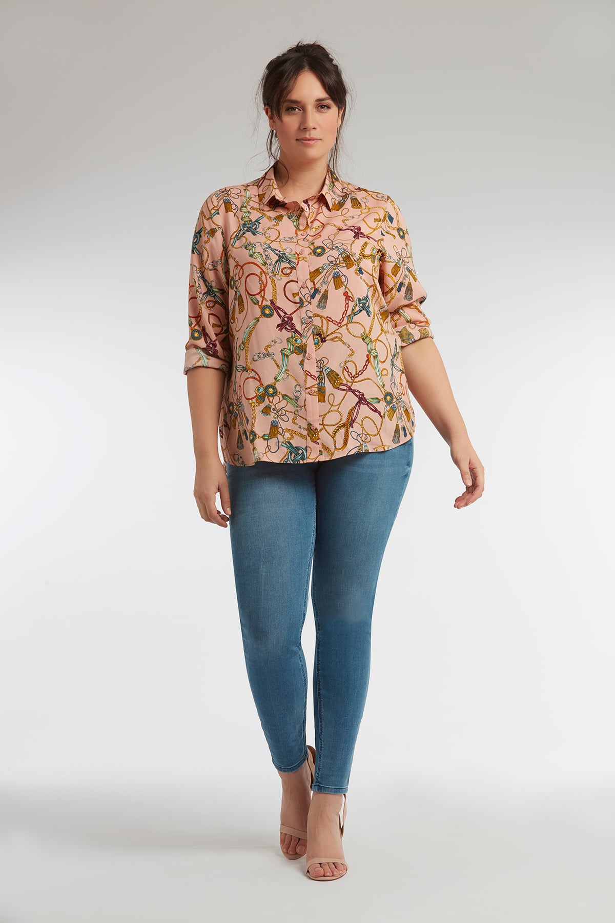 Blusa con estampado de cadenas