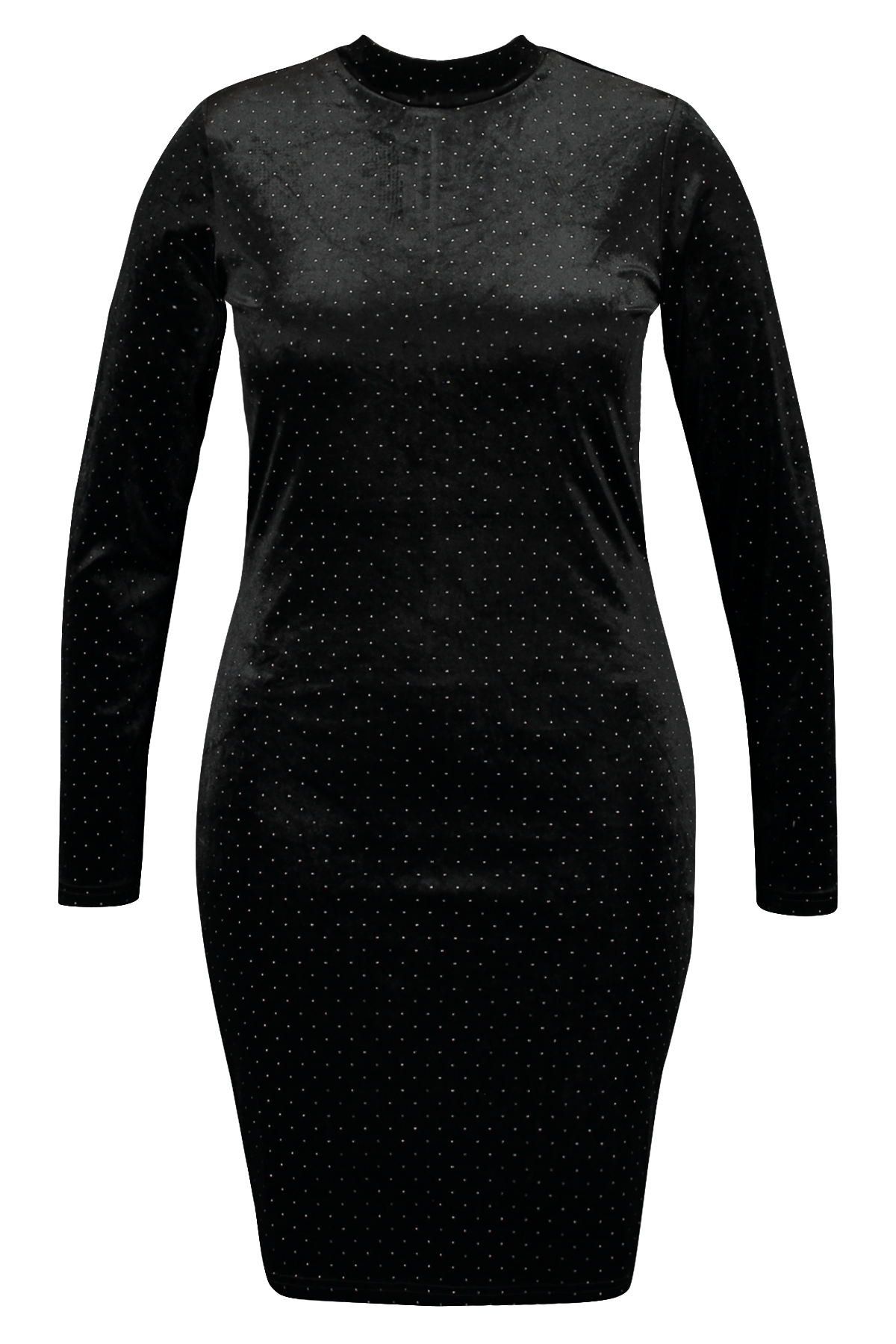 Mujeres Vestido de terciopelo con tachuelas MS Mode Mujeres Vestido de terciopelo con tachuelas MS Mode