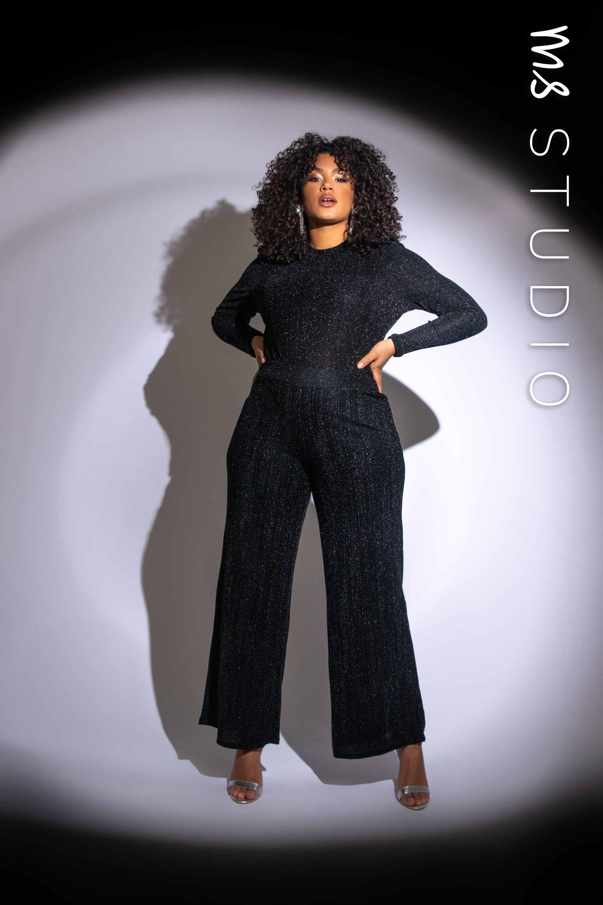 5} Pantalones anchos Negro | Official MS Mode® online store