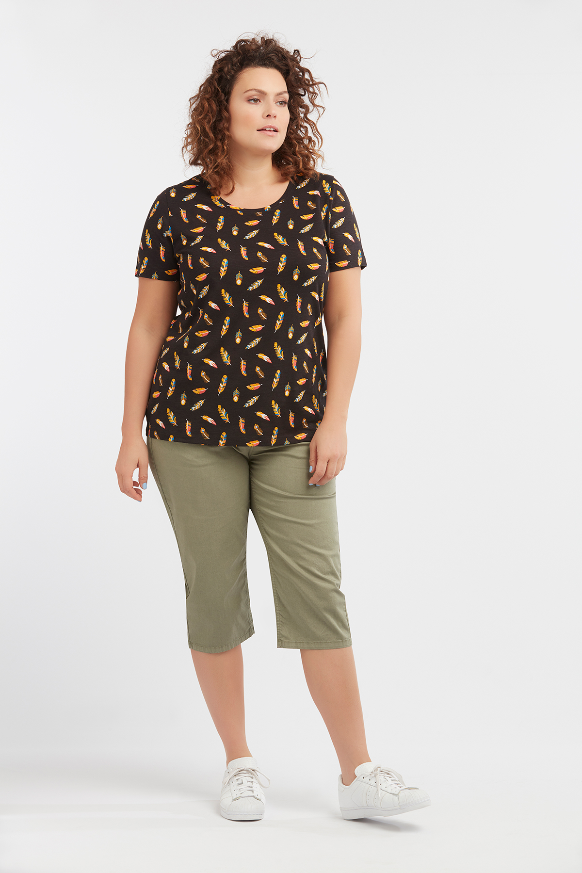 Mujeres Pantalones pirata de algodón MS Mode