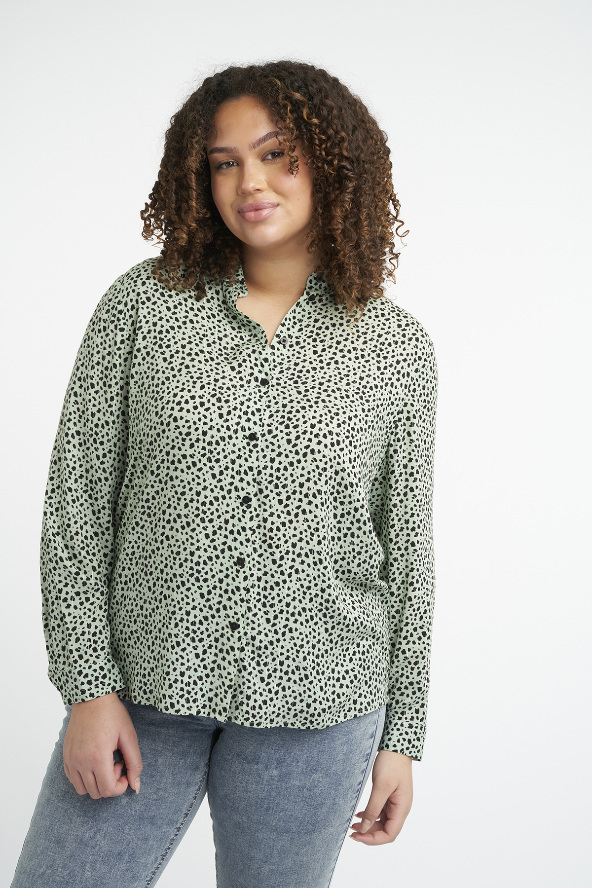 5} Blusa con estampado y lurex | Official MS Mode® online store