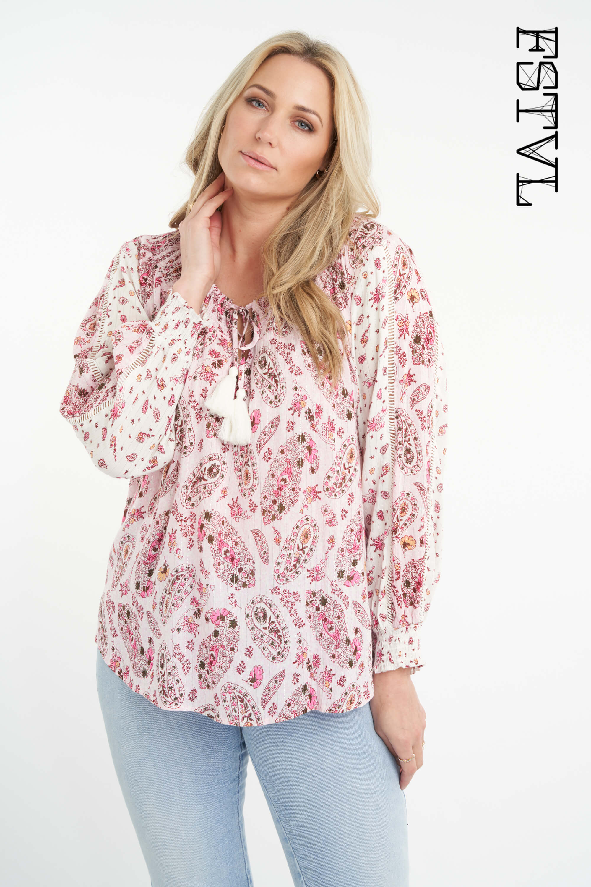 5} Blusa con estampado Multi Color chicle-Rojo | Official MS Mode® online  store