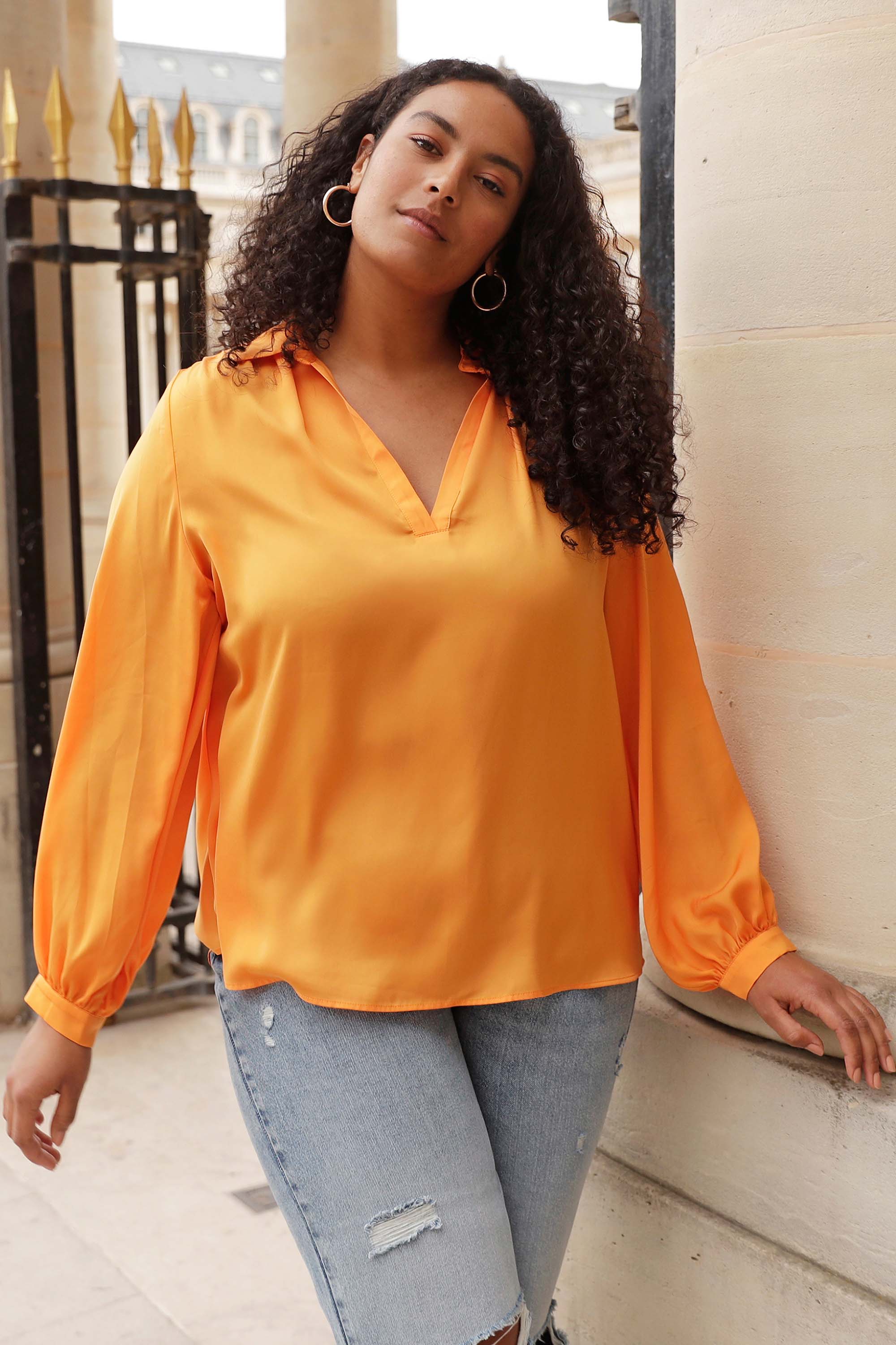 Mujeres Blusa Naranja claro MS Mode®