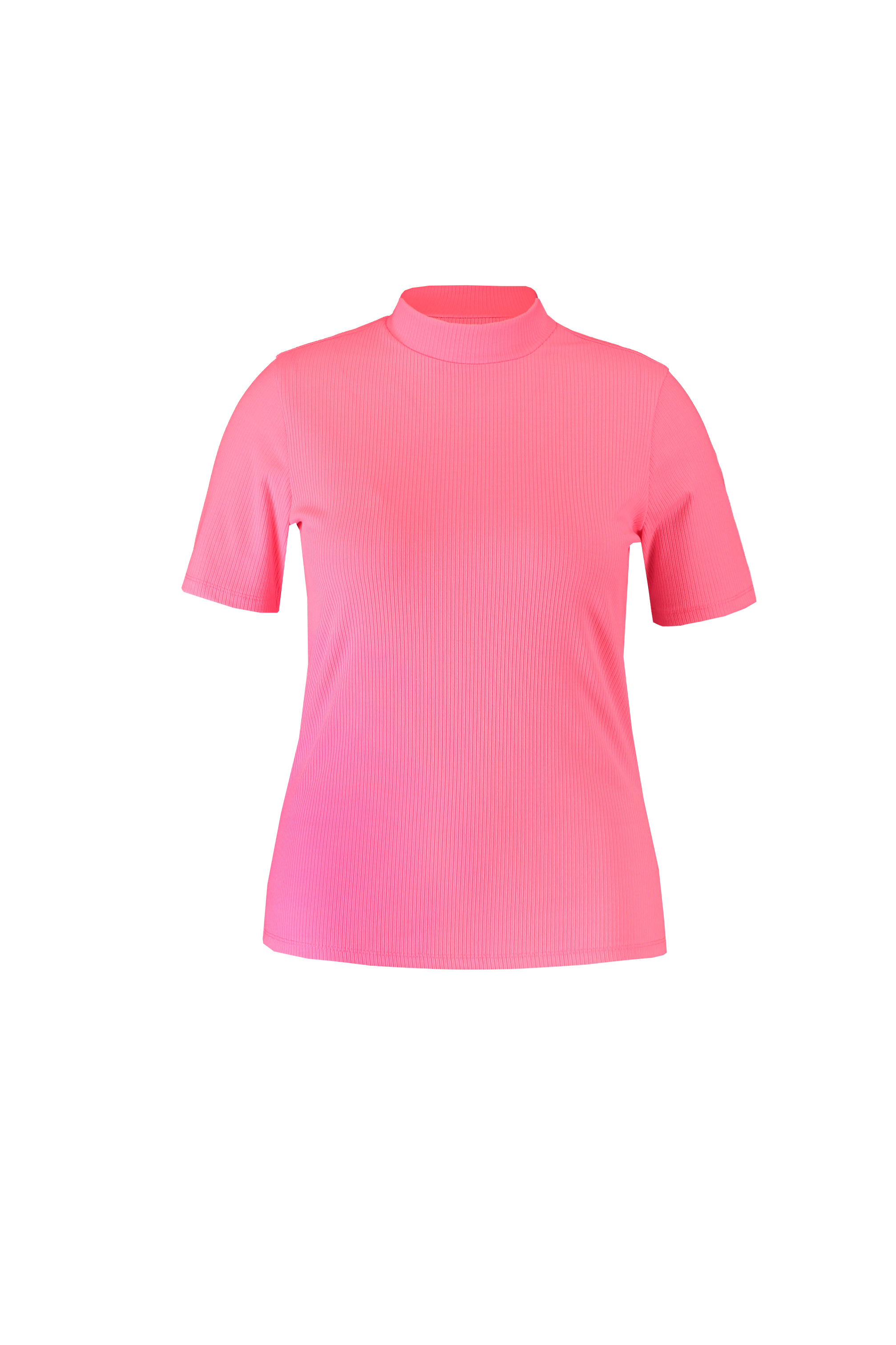 Mujeres Camiseta estriada de cuello alto y neón en Mode®