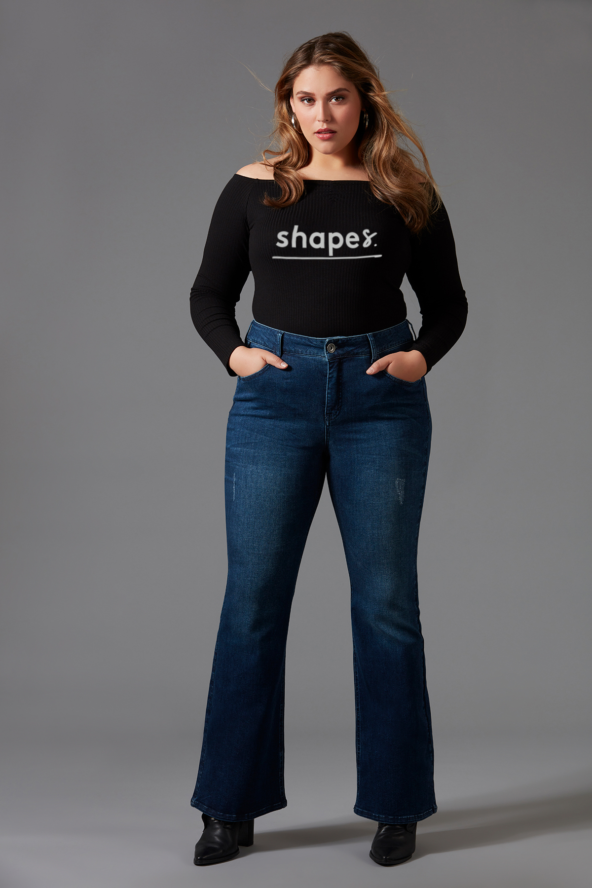 5} Magic Simplicity SHAPES flared jeans Negro | Official MS Mode® online  store