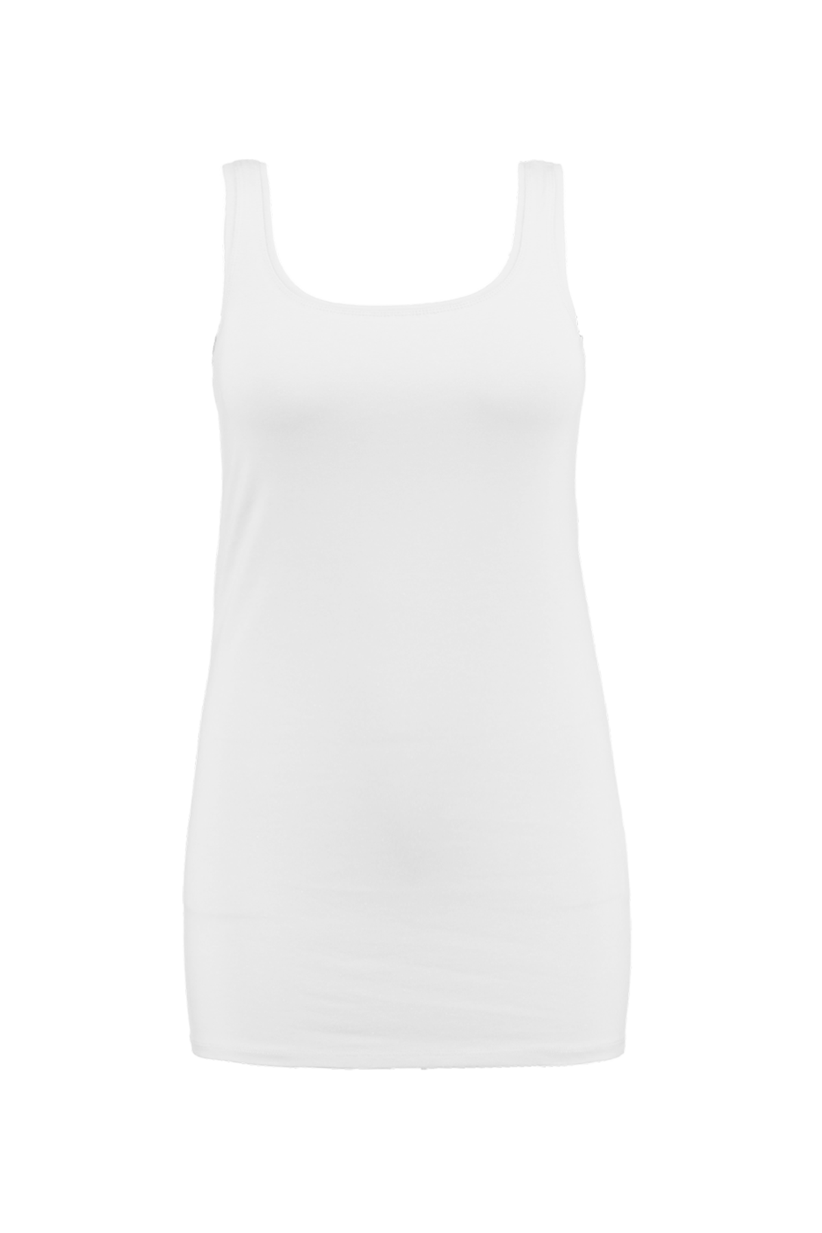 Camiseta larga sin mangas de algodón image number 1