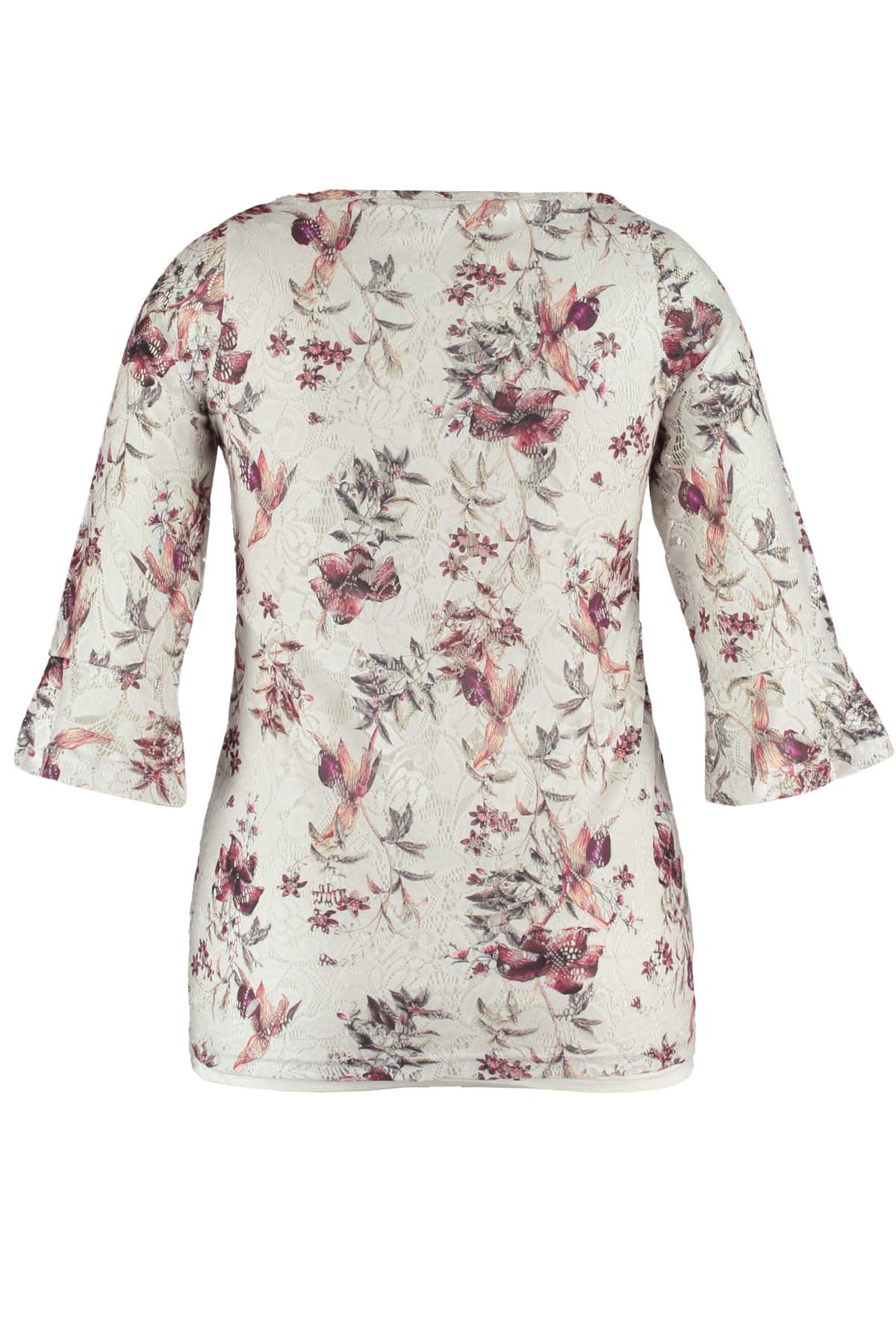 Mujeres Top tipo trompeta con estampado de flores en MS Mode® Mujeres Top tipo trompeta con estampado de flores en MS Mode®