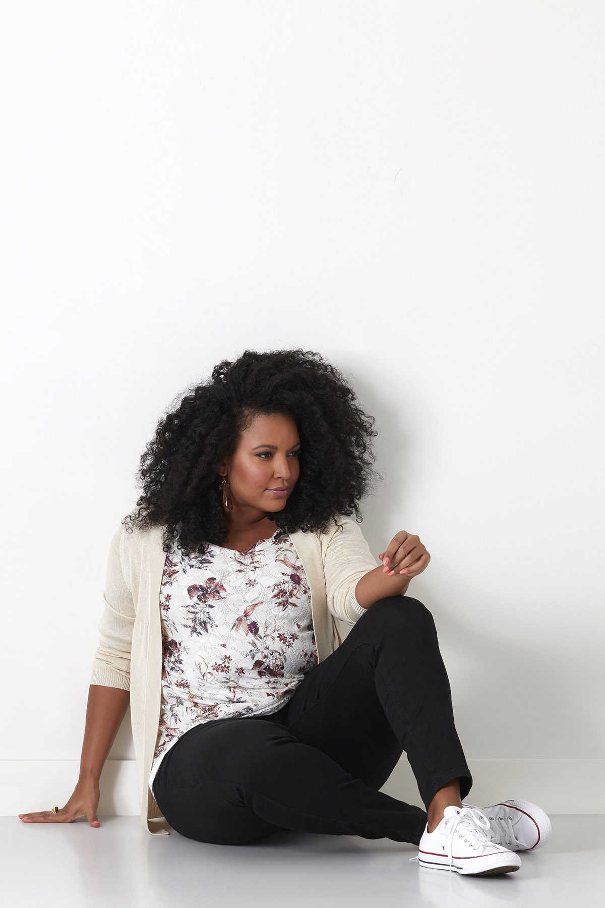Mujeres Top tipo trompeta con estampado de flores en MS Mode® Mujeres Top tipo trompeta con estampado de flores en MS Mode®