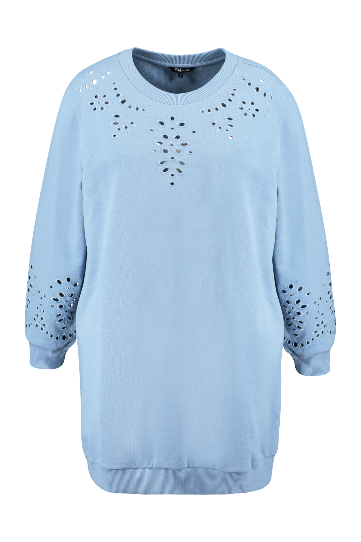 {5} Suéter con bordado inglés Negro Official MS Mode® online store